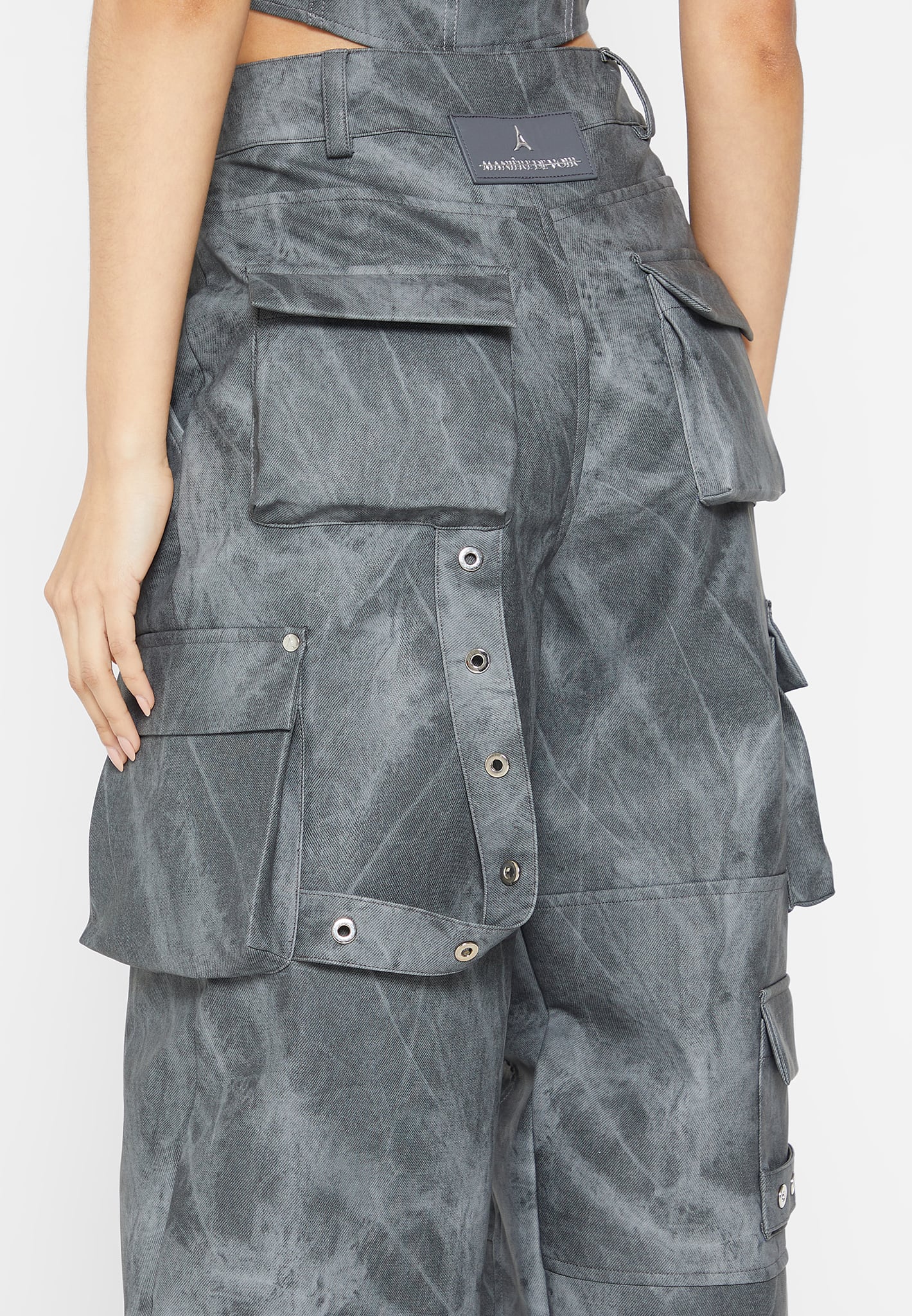 high-waisted-vintage-marble-leather-cargo-pants-washed-grey