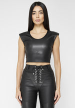 wide-shoulder-croc-embossed-crop-top-black