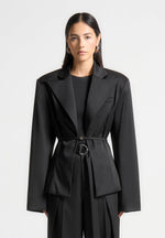 wide-shoulder-sateen-blazer-with-twin-belt-black